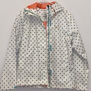 Helly Hansen polka dot rain coat with hood